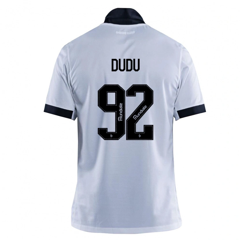 Danxen Hombre Camiseta Dudu #92 Blanco Negro 2ª Equipación 2026/27 La Camisa México