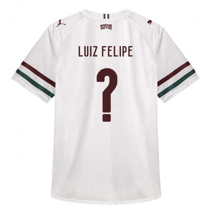 Danxen Hombre Camiseta Luiz Felipe #0 Blanco Verde Borgoña 2ª Equipación 2026/27 La Camisa México