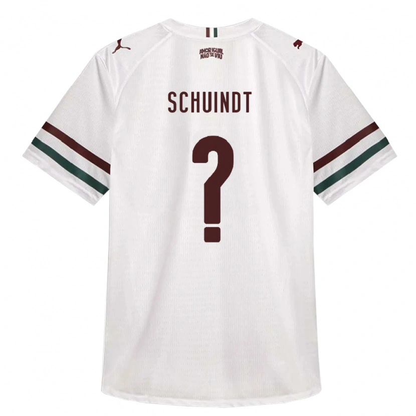 Danxen Hombre Camiseta Davi Schuindt #0 Blanco Verde Borgoña 2ª Equipación 2026/27 La Camisa México