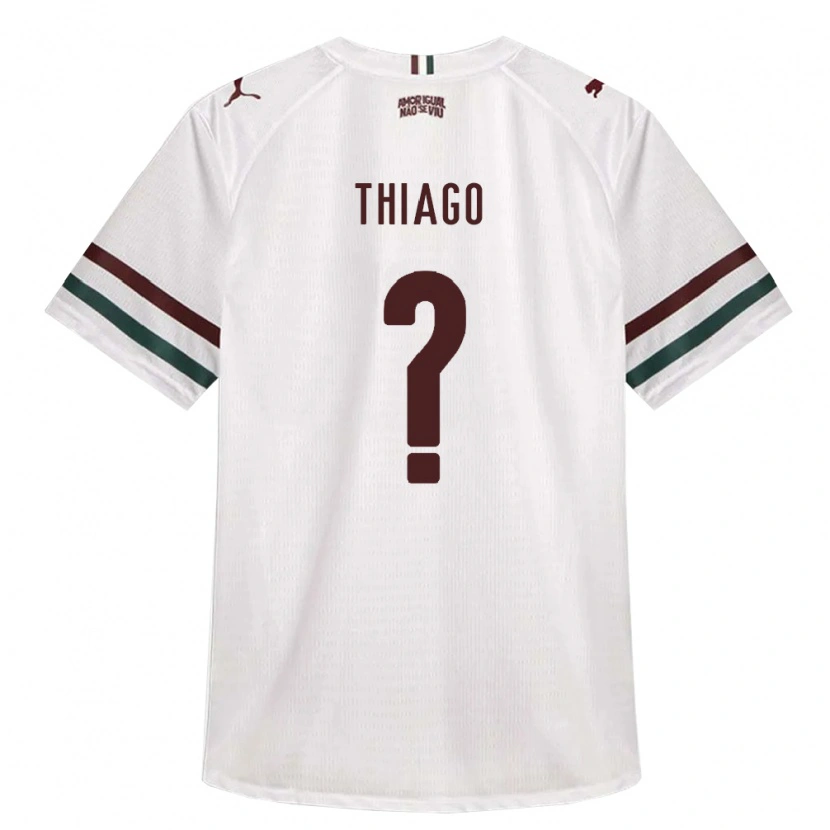 Danxen Hombre Camiseta Thiago #0 Blanco Verde Borgoña 2ª Equipación 2026/27 La Camisa México