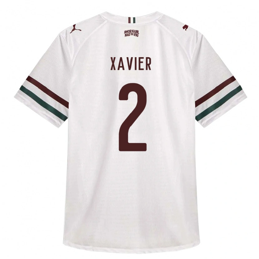 Danxen Hombre Camiseta Samuel Xavier #2 Blanco Verde Borgoña 2ª Equipación 2026/27 La Camisa México