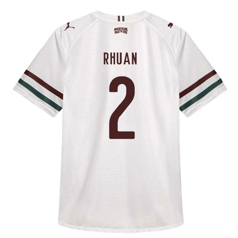 Danxen Hombre Camiseta Rhuan Allan Dourado Ribeiro #2 Blanco Verde Borgoña 2ª Equipación 2026/27 La Camisa México