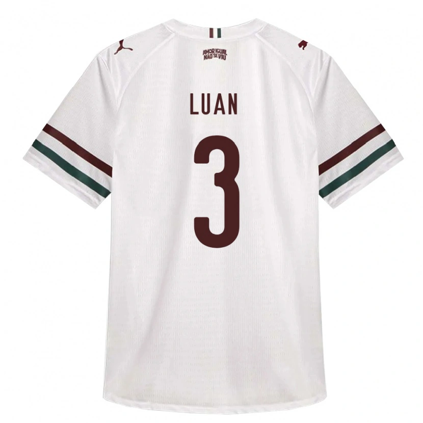 Danxen Hombre Camiseta Luan Braga Fernandes #3 Blanco Verde Borgoña 2ª Equipación 2026/27 La Camisa México
