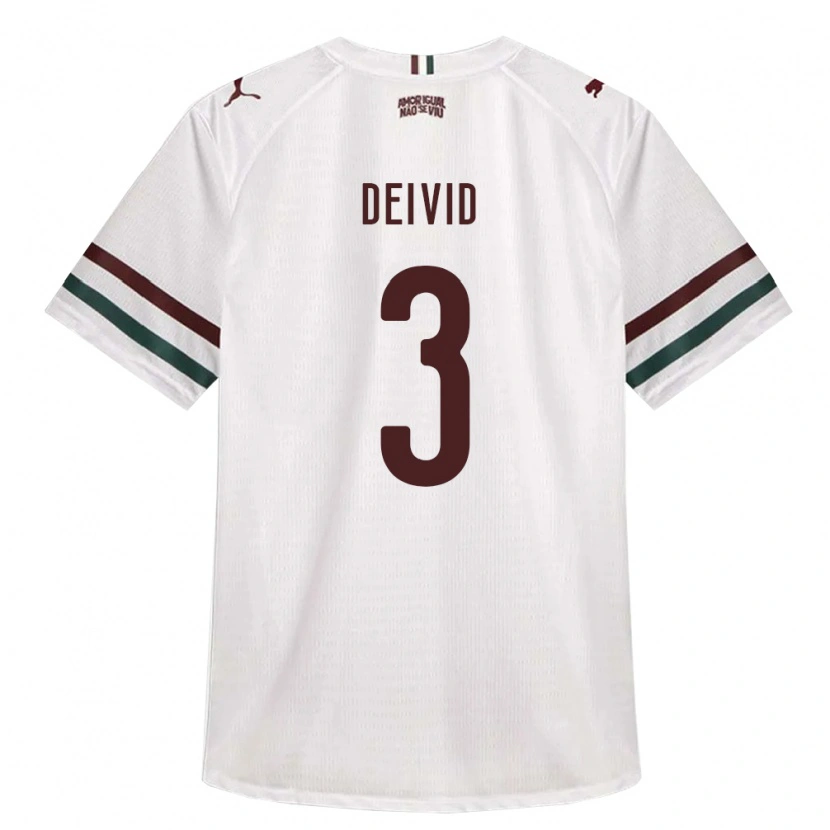 Danxen Hombre Camiseta Deivid Éric De Sá Belchior #3 Blanco Verde Borgoña 2ª Equipación 2026/27 La Camisa México