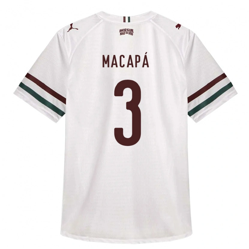 Danxen Hombre Camiseta Gabriel Macapá #3 Blanco Verde Borgoña 2ª Equipación 2026/27 La Camisa México