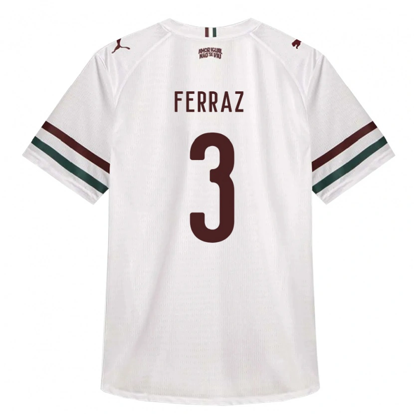 Danxen Hombre Camiseta Matheus Ferraz #3 Blanco Verde Borgoña 2ª Equipación 2026/27 La Camisa México