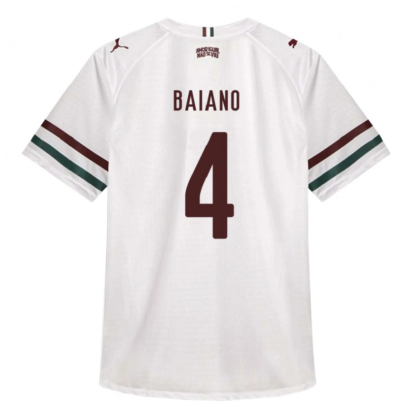 Danxen Hombre Camiseta Caíque Baiano #4 Blanco Verde Borgoña 2ª Equipación 2026/27 La Camisa México