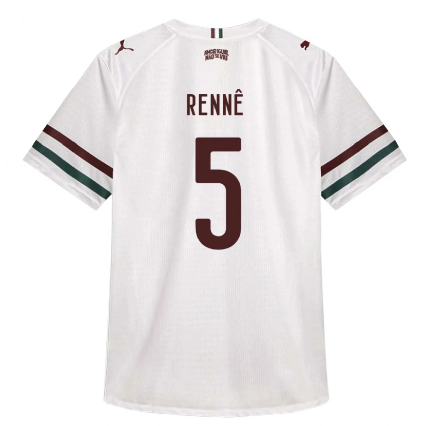 Danxen Hombre Camiseta Rian Rennê #5 Blanco Verde Borgoña 2ª Equipación 2026/27 La Camisa México
