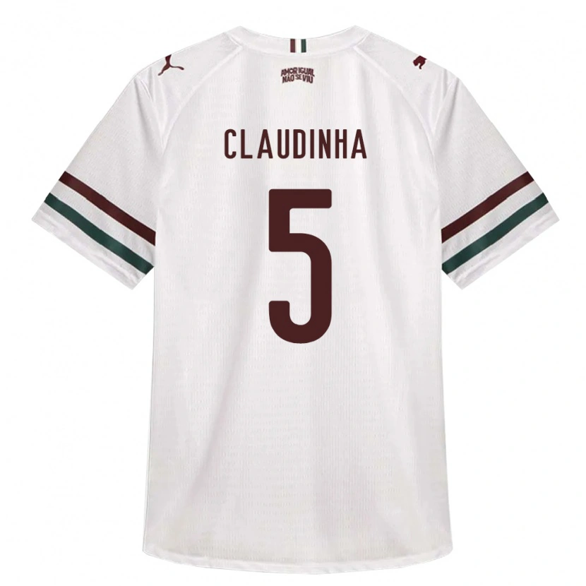Danxen Hombre Camiseta Claudinha #5 Blanco Verde Borgoña 2ª Equipación 2026/27 La Camisa México