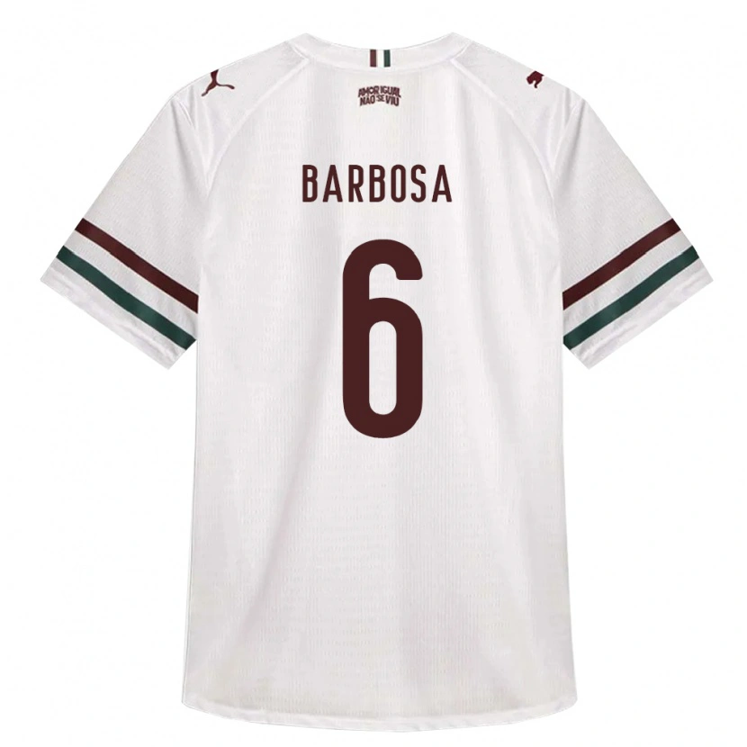 Danxen Hombre Camiseta Diogo Barbosa #6 Blanco Verde Borgoña 2ª Equipación 2026/27 La Camisa México