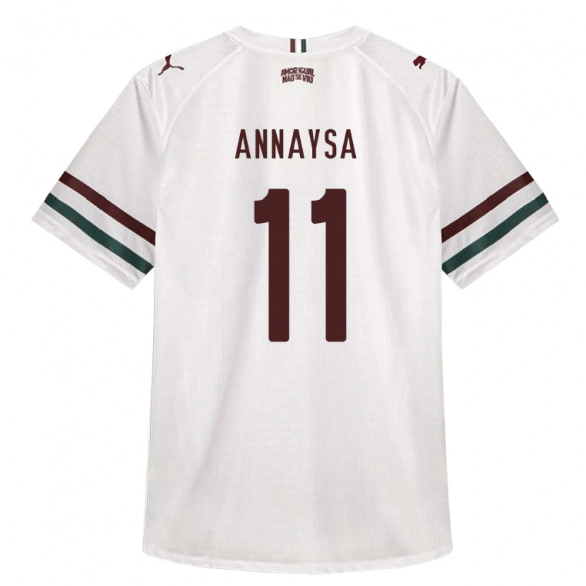 Danxen Hombre Camiseta Annaysa #11 Blanco Verde Borgoña 2ª Equipación 2026/27 La Camisa México