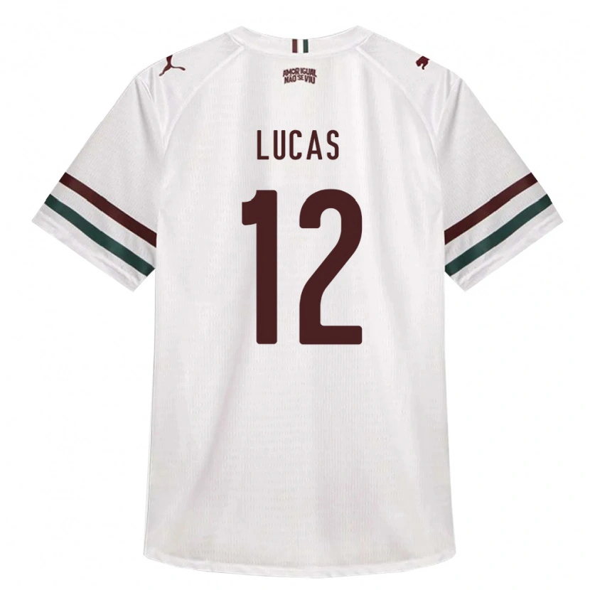 Danxen Hombre Camiseta André Lucas #12 Blanco Verde Borgoña 2ª Equipación 2026/27 La Camisa México