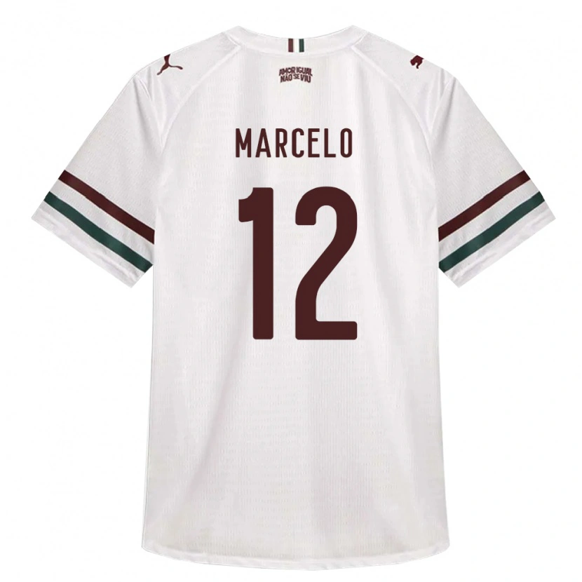 Danxen Hombre Camiseta Marcelo #12 Blanco Verde Borgoña 2ª Equipación 2026/27 La Camisa México
