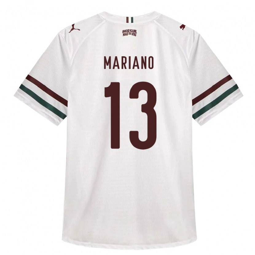 Danxen Hombre Camiseta Mariano Matheus Silva Batista #13 Blanco Verde Borgoña 2ª Equipación 2026/27 La Camisa México