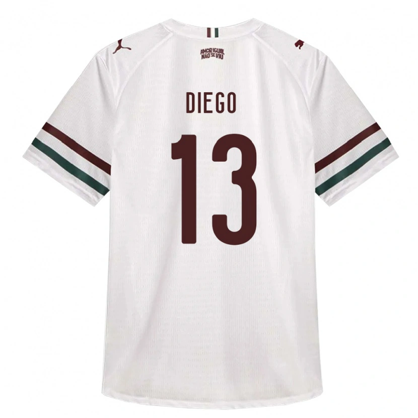 Danxen Hombre Camiseta Alysson Diego #13 Blanco Verde Borgoña 2ª Equipación 2026/27 La Camisa México