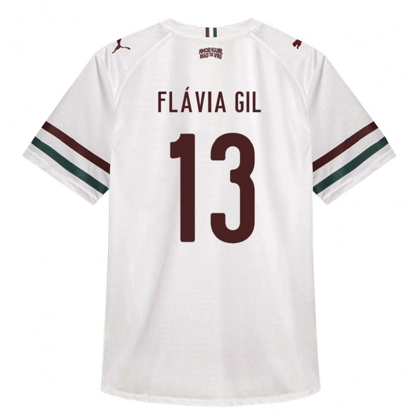 Danxen Hombre Camiseta Flávia Gil #13 Blanco Verde Borgoña 2ª Equipación 2026/27 La Camisa México