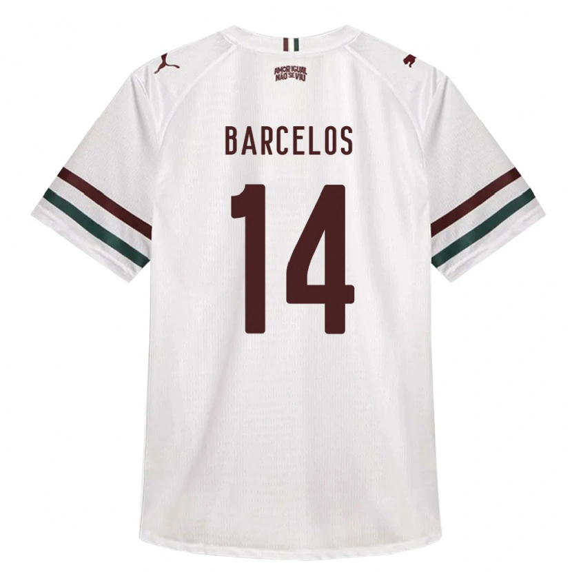 Danxen Hombre Camiseta Danilo Barcelos #14 Blanco Verde Borgoña 2ª Equipación 2026/27 La Camisa México