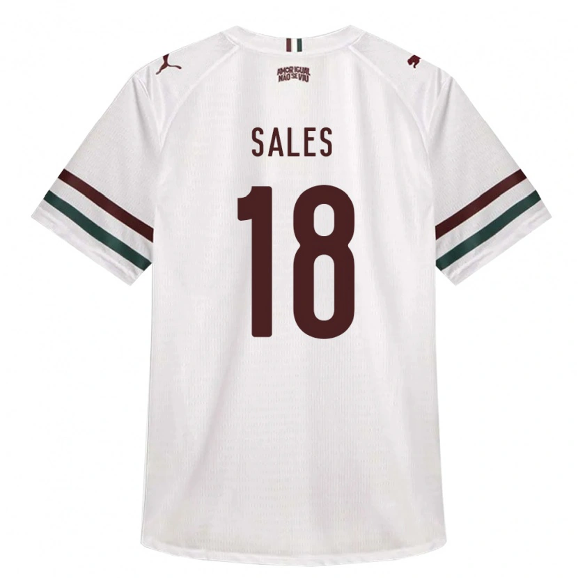 Danxen Hombre Camiseta Ruan Sales #18 Blanco Verde Borgoña 2ª Equipación 2026/27 La Camisa México