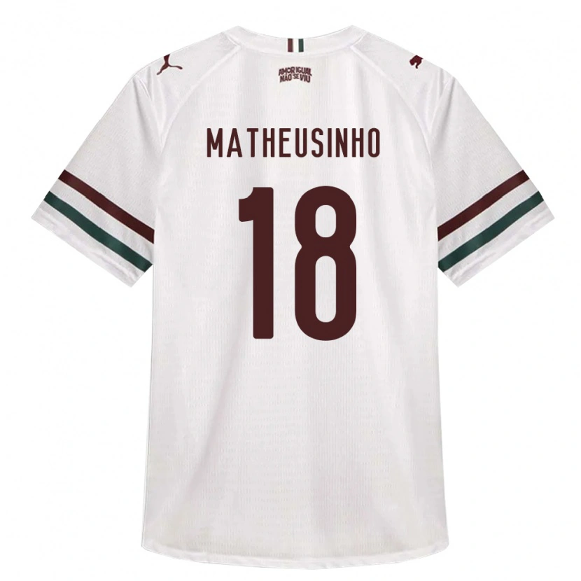 Danxen Hombre Camiseta Matheus Ferreira Da Costa #18 Blanco Verde Borgoña 2ª Equipación 2026/27 La Camisa México