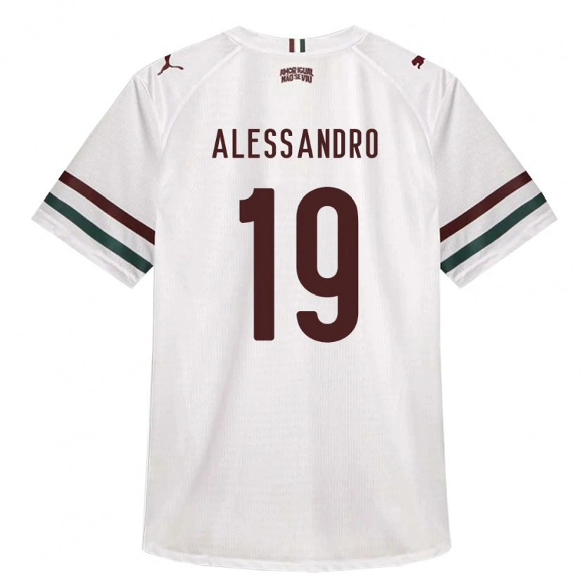 Danxen Hombre Camiseta Alessandro Chaves Da Silva #19 Blanco Verde Borgoña 2ª Equipación 2026/27 La Camisa México