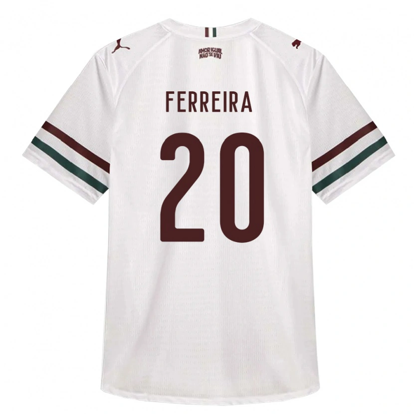 Danxen Hombre Camiseta Yago Ferreira #20 Blanco Verde Borgoña 2ª Equipación 2026/27 La Camisa México