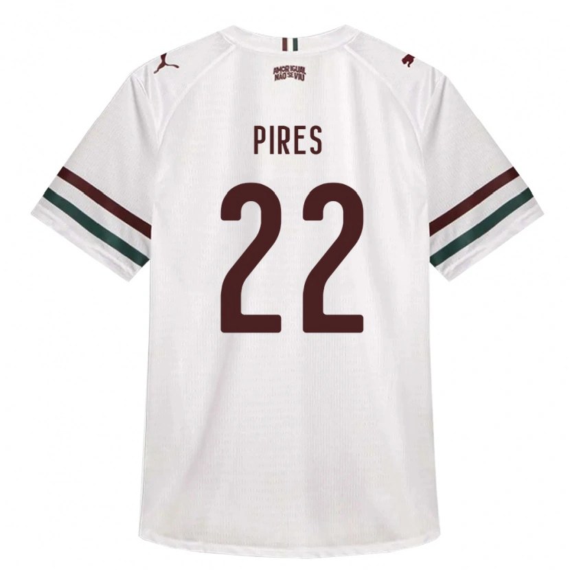 Danxen Hombre Camiseta Gabriel Pires #22 Blanco Verde Borgoña 2ª Equipación 2026/27 La Camisa México