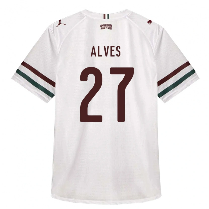 Danxen Hombre Camiseta Felipe Alves #27 Blanco Verde Borgoña 2ª Equipación 2026/27 La Camisa México