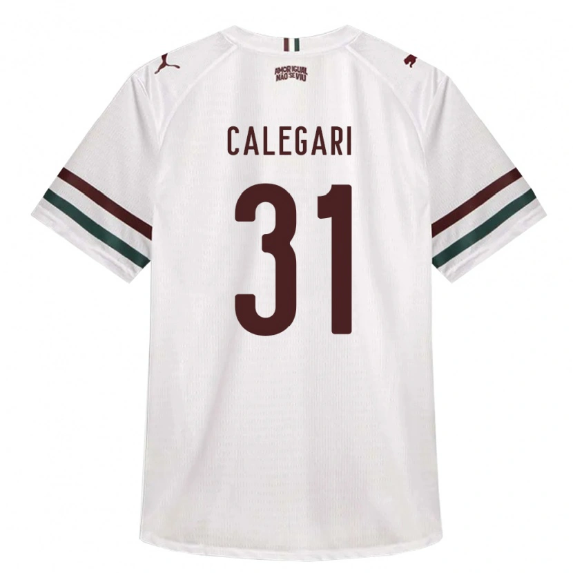 Danxen Hombre Camiseta Calegari #31 Blanco Verde Borgoña 2ª Equipación 2026/27 La Camisa México