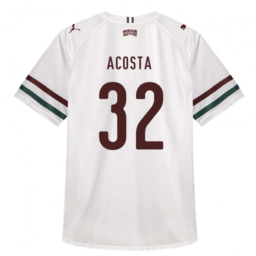 Danxen Hombre Camiseta Luciano Acosta #32 Blanco Verde Borgoña 2ª Equipación 2026/27 La Camisa México