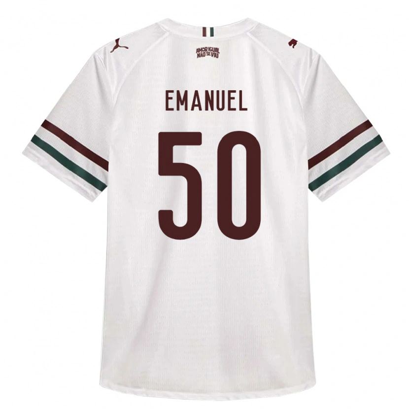 Danxen Hombre Camiseta Lucas Emanuel #50 Blanco Verde Borgoña 2ª Equipación 2026/27 La Camisa México