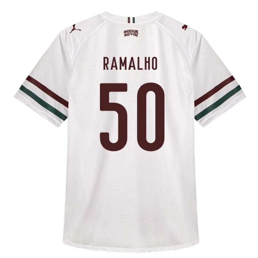 Danxen Hombre Camiseta Gustavo Ramalho #50 Blanco Verde Borgoña 2ª Equipación 2026/27 La Camisa México