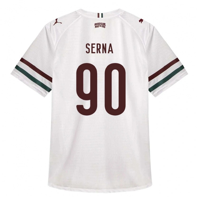 Danxen Hombre Camiseta Kevin Serna #90 Blanco Verde Borgoña 2ª Equipación 2026/27 La Camisa México