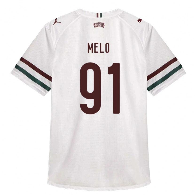 Danxen Hombre Camiseta Davi Melo #91 Blanco Verde Borgoña 2ª Equipación 2026/27 La Camisa México