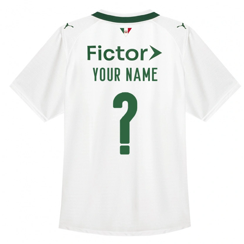 Danxen Hombre Camiseta Su Nombre #0 Verde Blanco 2ª Equipación 2026/27 La Camisa México