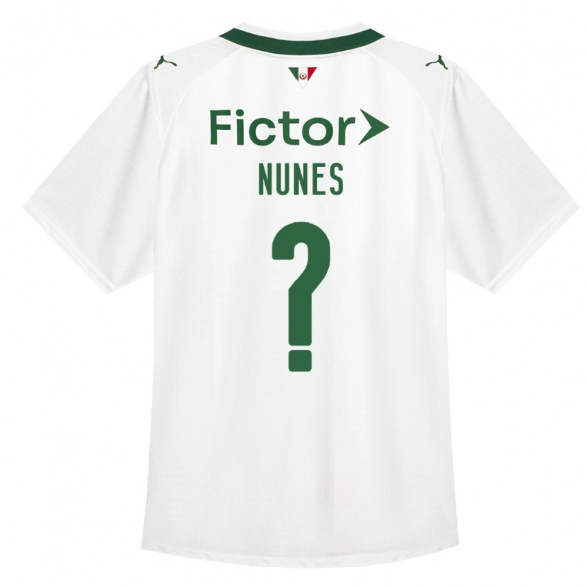 Danxen Hombre Camiseta Kauã Nunes #0 Verde Blanco 2ª Equipación 2026/27 La Camisa México