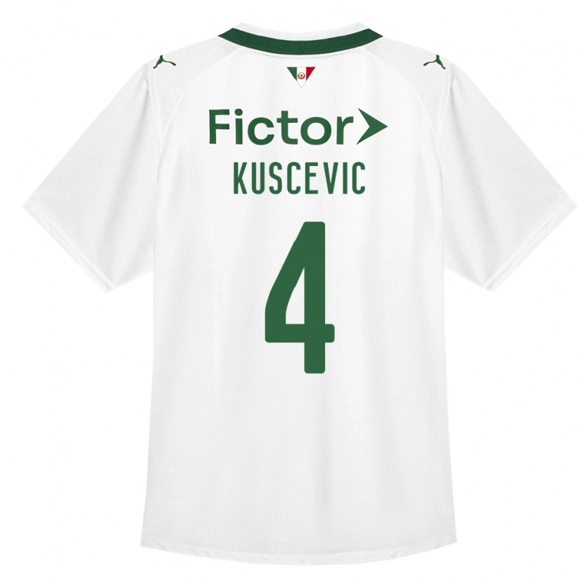 Danxen Hombre Camiseta Benjamin Kuscevic #4 Verde Blanco 2ª Equipación 2026/27 La Camisa México