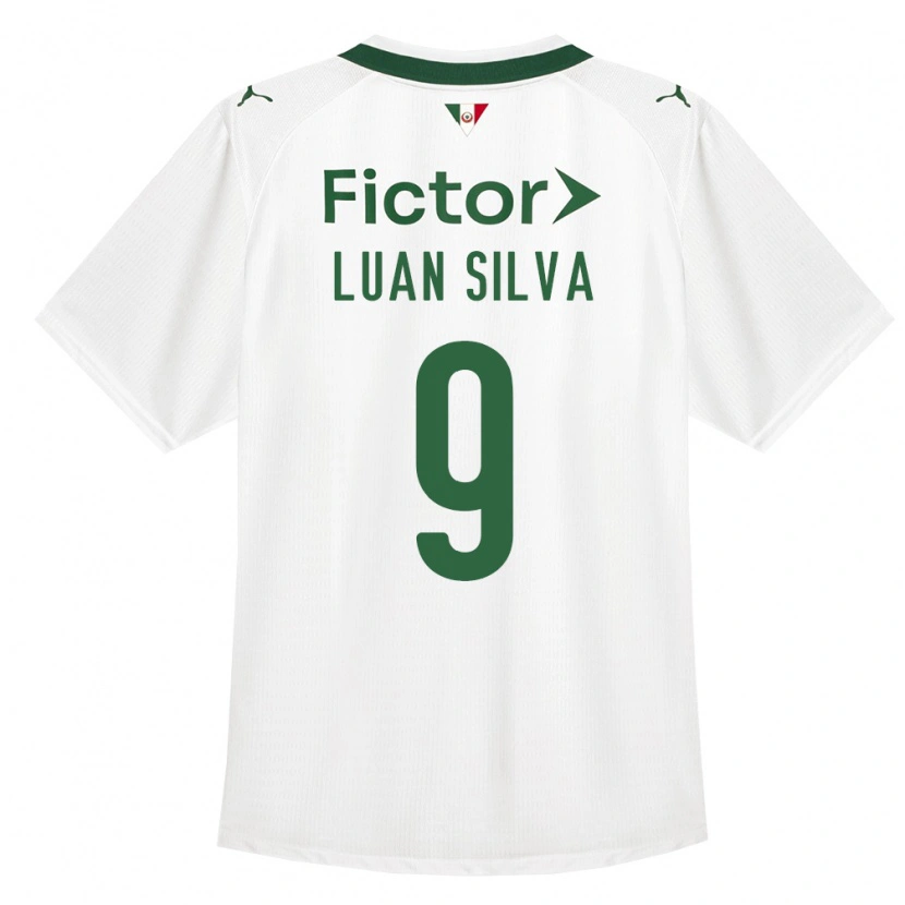 Danxen Hombre Camiseta Luan Silva #9 Verde Blanco 2ª Equipación 2026/27 La Camisa México