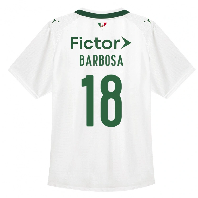 Danxen Hombre Camiseta Danilo Barbosa #18 Verde Blanco 2ª Equipación 2026/27 La Camisa México