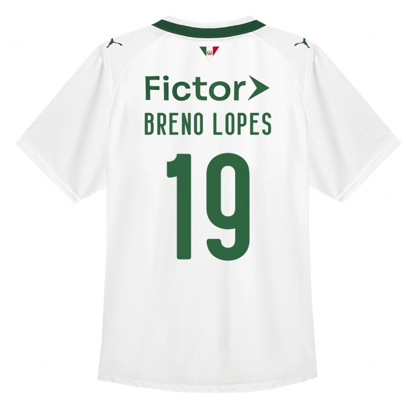 Danxen Hombre Camiseta Breno Lopes #19 Verde Blanco 2ª Equipación 2026/27 La Camisa México