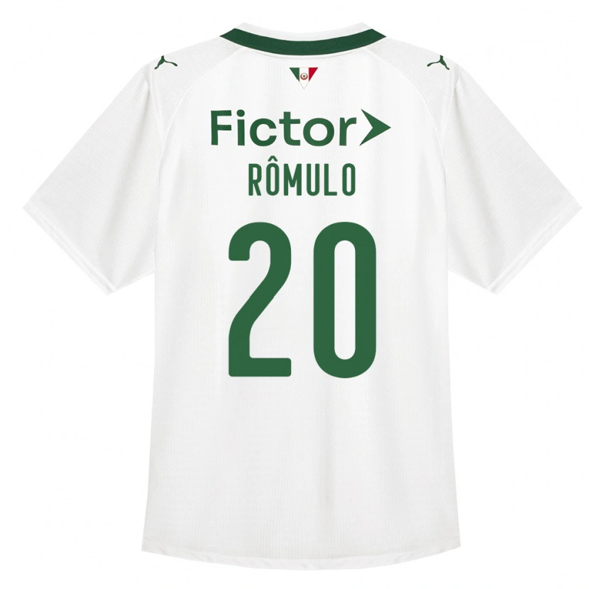 Danxen Hombre Camiseta Rômulo #20 Verde Blanco 2ª Equipación 2026/27 La Camisa México