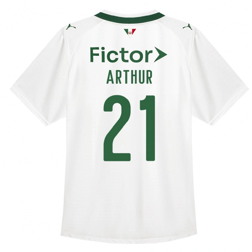 Danxen Hombre Camiseta Luis Arthur #21 Verde Blanco 2ª Equipación 2026/27 La Camisa México