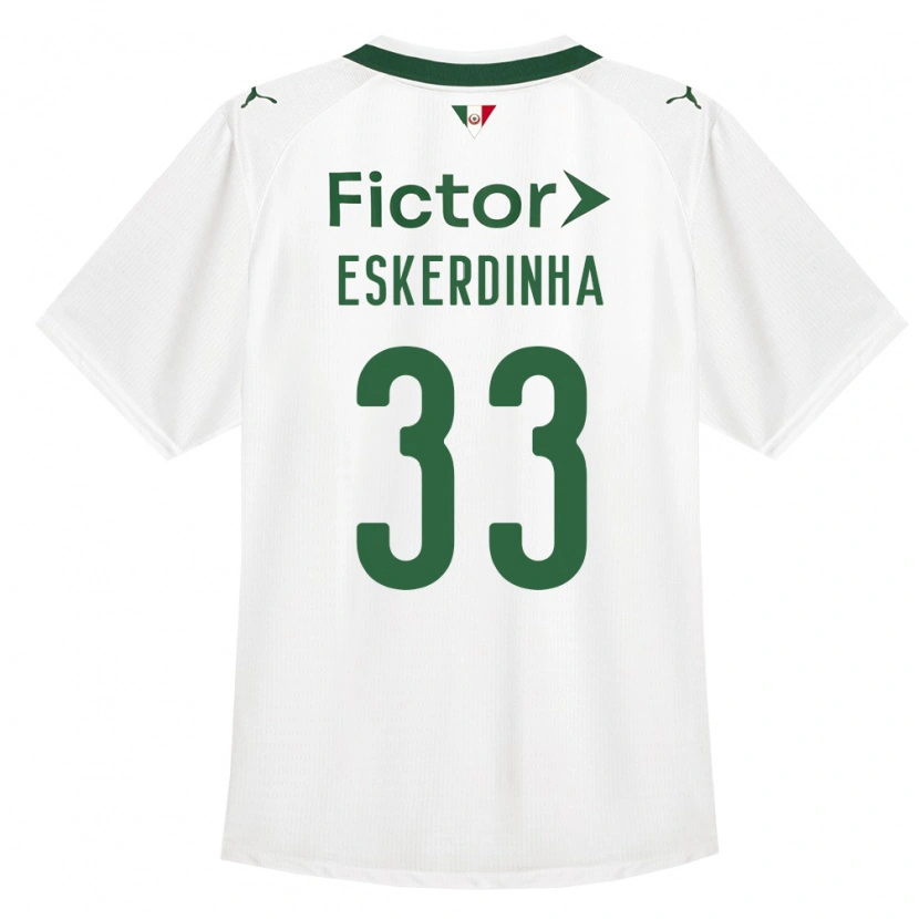 Danxen Hombre Camiseta Eskerdinha #33 Verde Blanco 2ª Equipación 2026/27 La Camisa México
