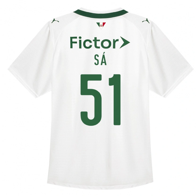 Danxen Hombre Camiseta Luiz Sá #51 Verde Blanco 2ª Equipación 2026/27 La Camisa México