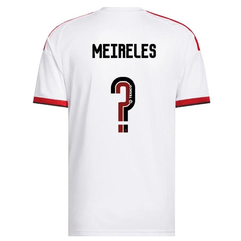 Danxen Hombre Camiseta Lu Meireles #0 Blanco Rojo Negro 2ª Equipación 2026/27 La Camisa México