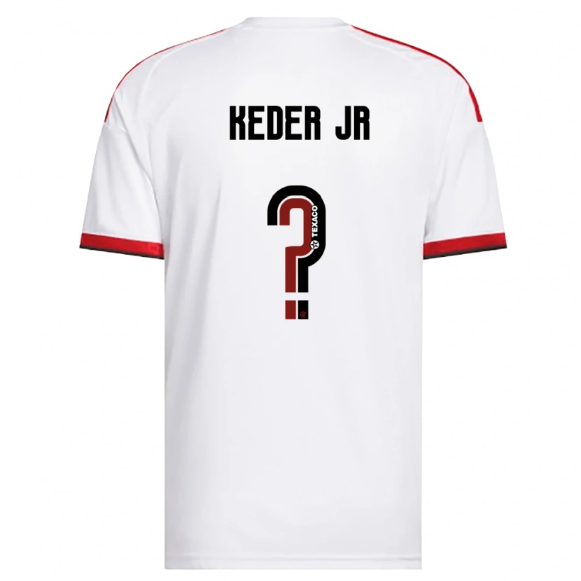 Danxen Hombre Camiseta Keder Jr #0 Blanco Rojo Negro 2ª Equipación 2026/27 La Camisa México