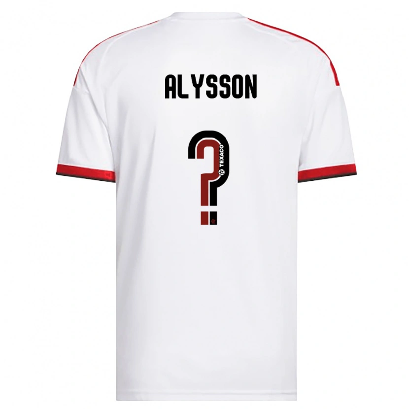Danxen Hombre Camiseta Alysson #0 Blanco Rojo Negro 2ª Equipación 2026/27 La Camisa México