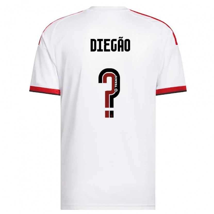 Danxen Hombre Camiseta Diegão #0 Blanco Rojo Negro 2ª Equipación 2026/27 La Camisa México