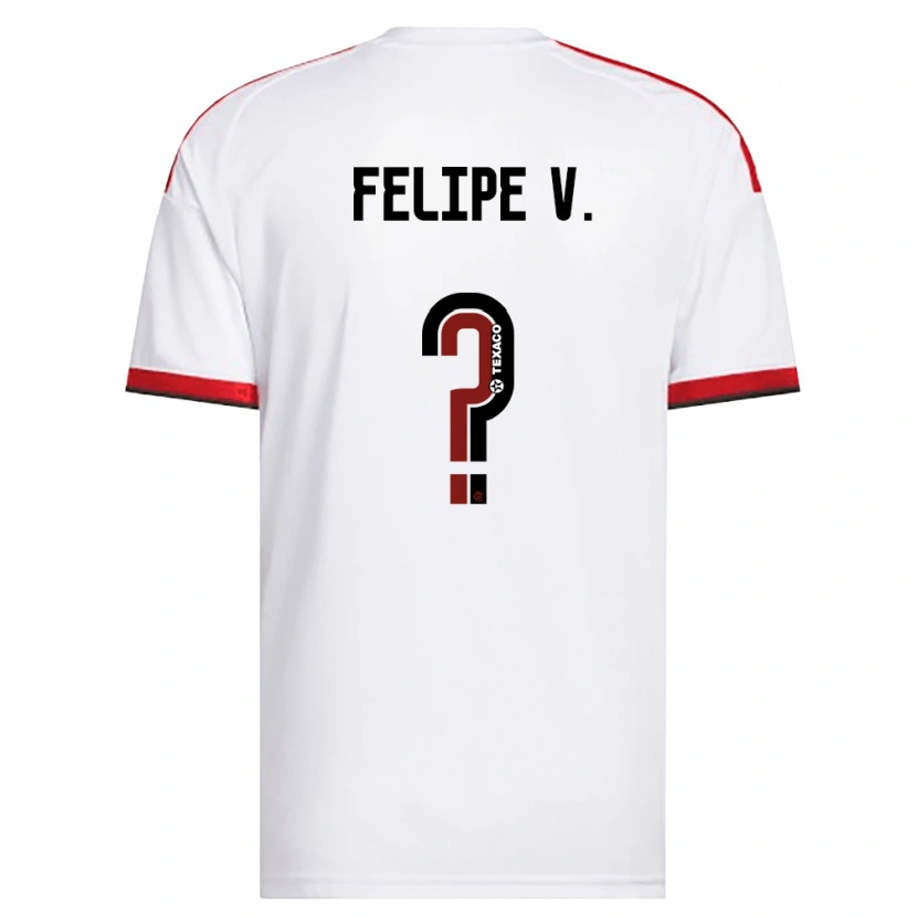 Danxen Hombre Camiseta Felipe Vieira #0 Blanco Rojo Negro 2ª Equipación 2026/27 La Camisa México