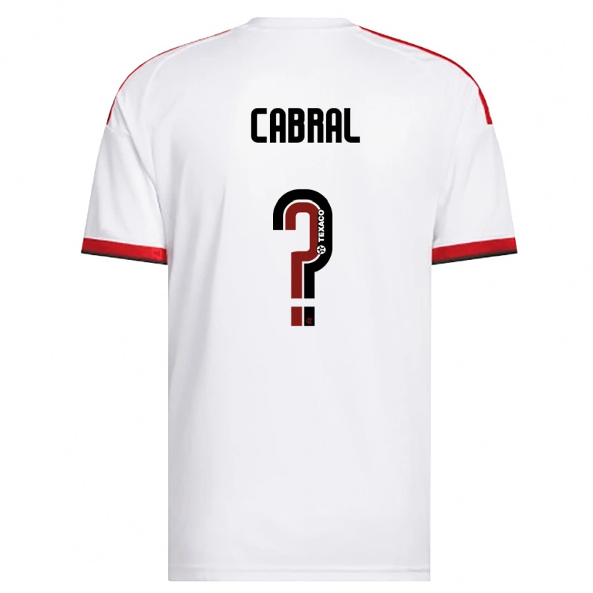 Danxen Hombre Camiseta Daniel Cabral #0 Blanco Rojo Negro 2ª Equipación 2026/27 La Camisa México