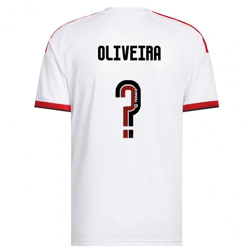 Danxen Hombre Camiseta Lucas Oliveira #0 Blanco Rojo Negro 2ª Equipación 2026/27 La Camisa México